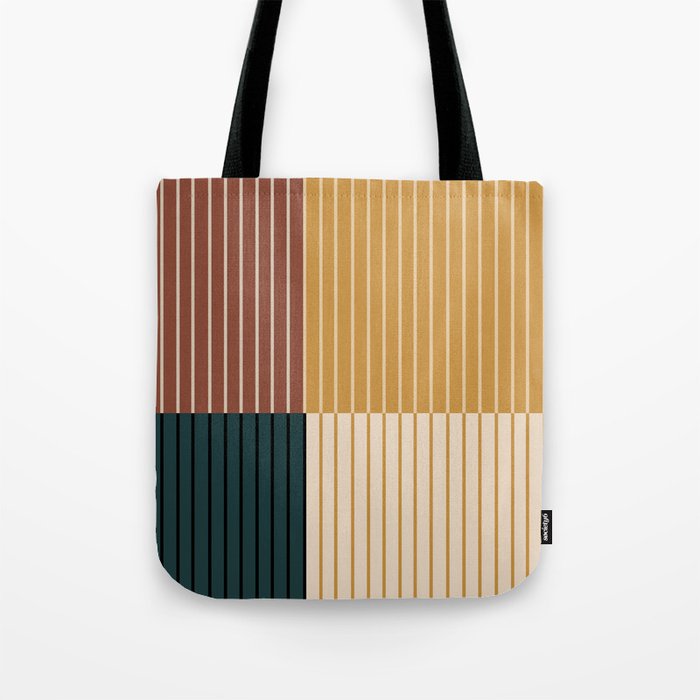 Color Block Line Abstract XV Tote Bag Gallery Image 1