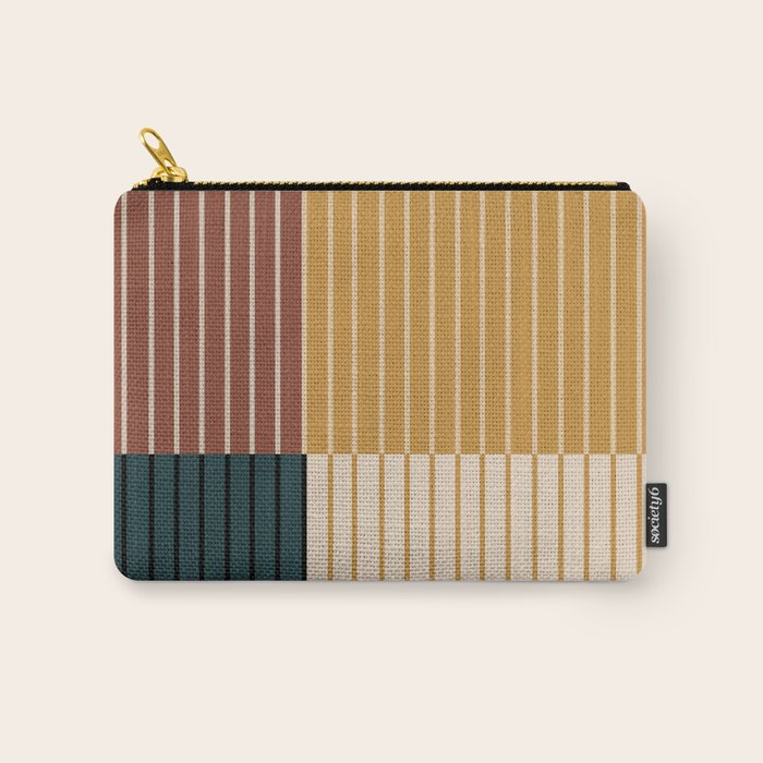 Color Block Line Abstract XV Carry All Pouch Gallery Image 1