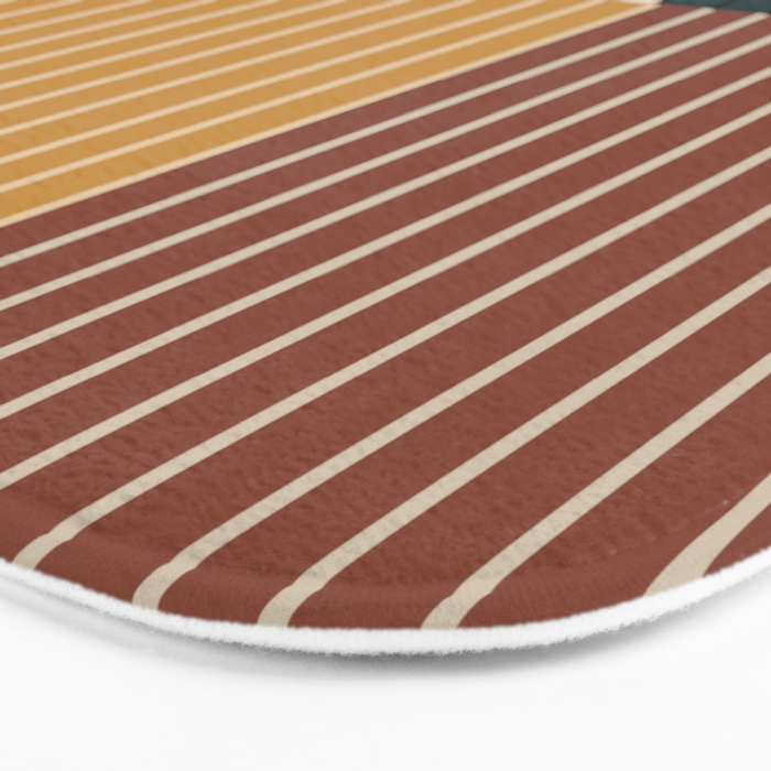 Color Block Line Abstract XV Bath Mat Gallery Image 3