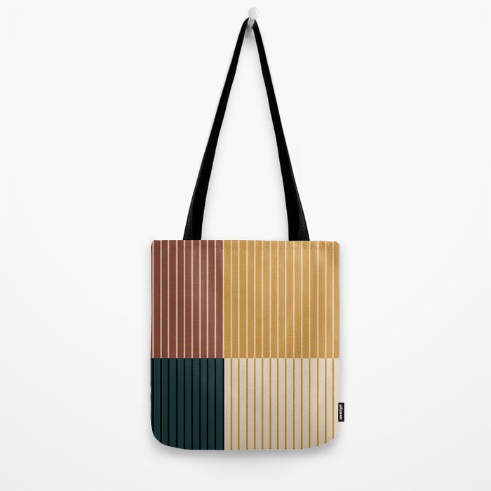 Color Block Line Abstract XV Tote Bag Gallery Image 2