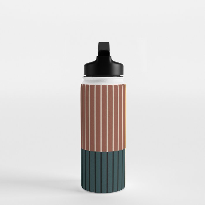 Color Block Line Abstract XV Water Bottle Gallery Image 3