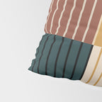 Color Block Line Abstract XV Pillow Sham Gallery Image 4