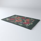 Wild Flowers Winter Bouquet (Enchanting Hidden Monsters in Dark Floral) Rug Gallery Image 3