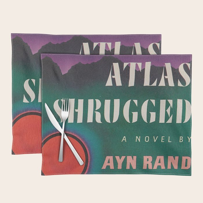 Atlas Shrugged by Ayn Rand 1957- Vintage First Edition Book Cover  Placemat Gallery Image 1