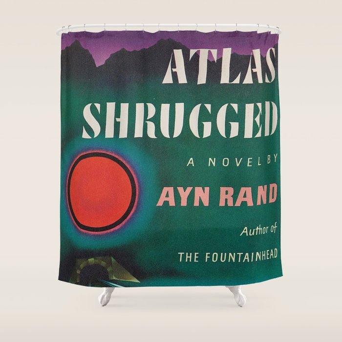 Atlas Shrugged by Ayn Rand 1957- Vintage First Edition Book Cover  Shower Curtain Gallery Image 1