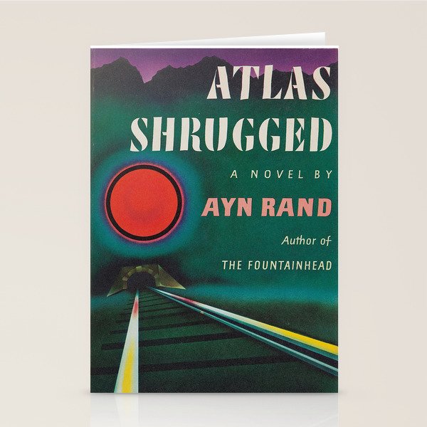 Atlas Shrugged by Ayn Rand 1957- Vintage First Edition Book Cover  Stationery Card Gallery Image 2