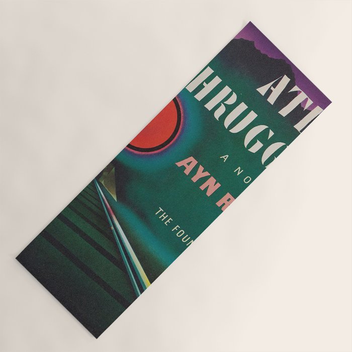 Atlas Shrugged by Ayn Rand 1957- Vintage First Edition Book Cover  Yoga Mat Gallery Image 1