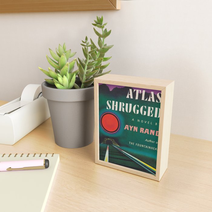 Atlas Shrugged by Ayn Rand 1957- Vintage First Edition Book Cover  Mini Art Print Gallery Image 2
