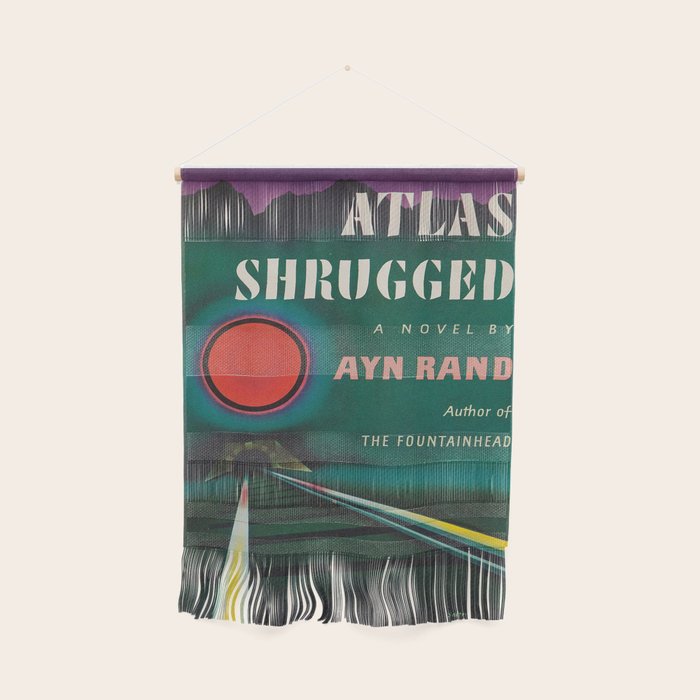 Atlas Shrugged by Ayn Rand 1957- Vintage First Edition Book Cover  Wall Hanging Gallery Image 1