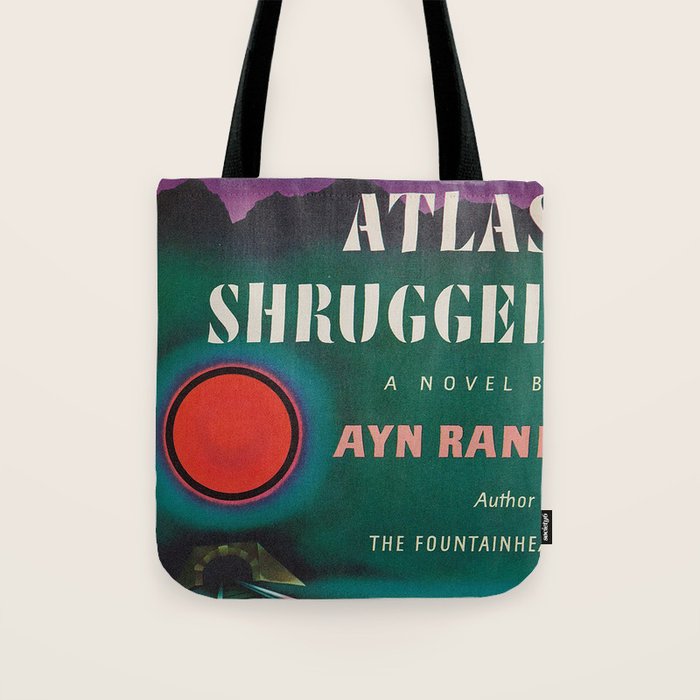 Atlas Shrugged by Ayn Rand 1957- Vintage First Edition Book Cover  Tote Bag Gallery Image 1
