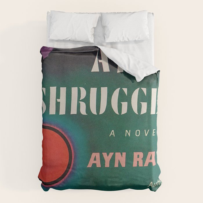 Atlas Shrugged by Ayn Rand 1957- Vintage First Edition Book Cover  Duvet Cover