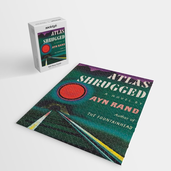 Atlas Shrugged by Ayn Rand 1957- Vintage First Edition Book Cover  Jigsaw Puzzle Gallery Image 2
