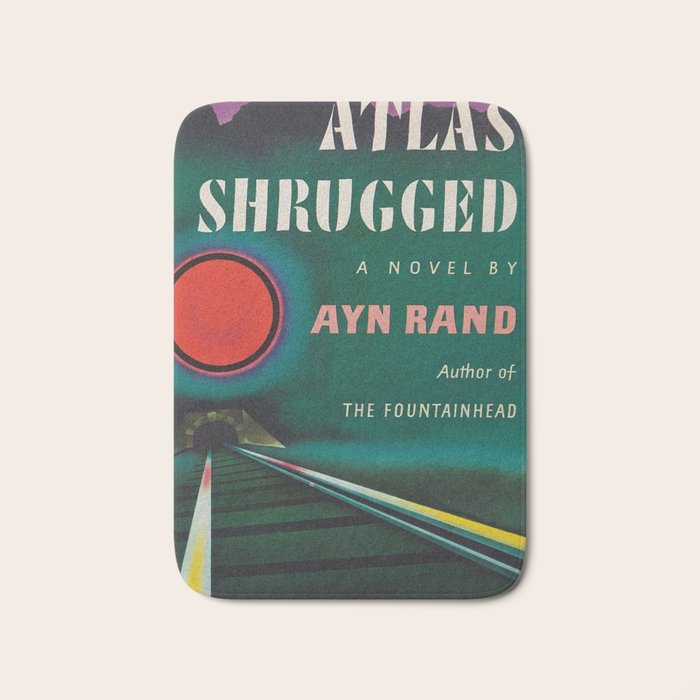 Atlas Shrugged by Ayn Rand 1957- Vintage First Edition Book Cover  Bath Mat Gallery Image 1