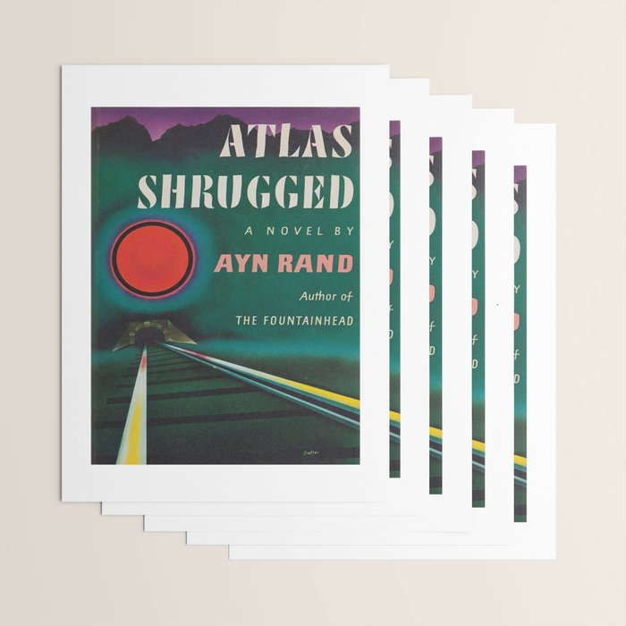 Atlas Shrugged by Ayn Rand 1957- Vintage First Edition Book Cover  Wrapping Paper Gallery Image 3