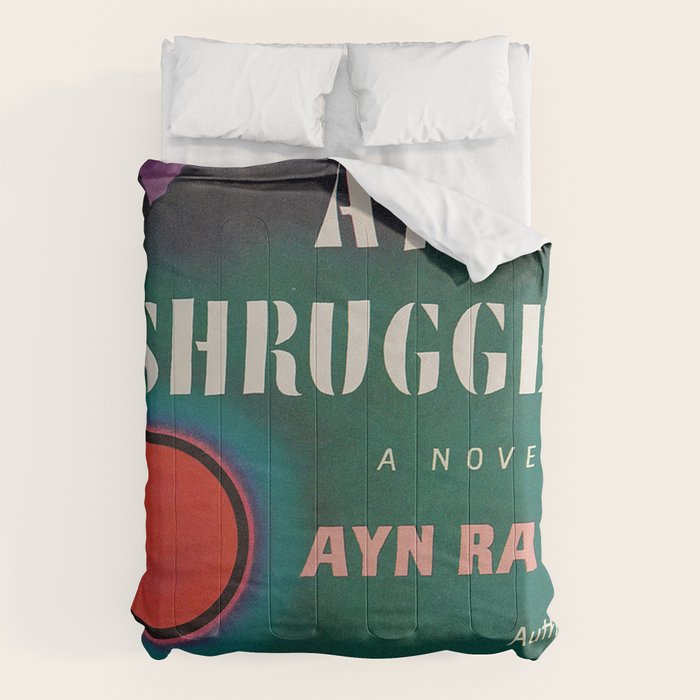 Atlas Shrugged by Ayn Rand 1957- Vintage First Edition Book Cover  Comforter Gallery Image 6