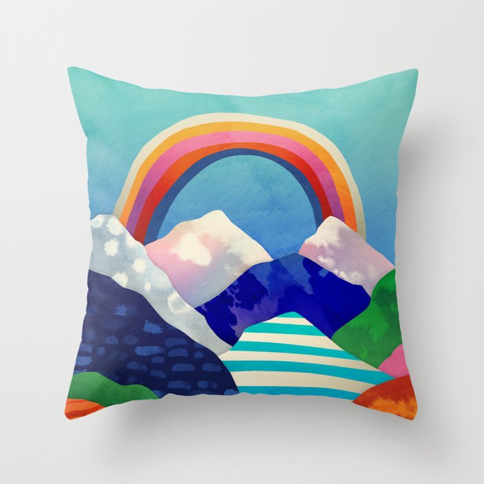 Rainbow in April Throw Pillow Gallery Image 6
