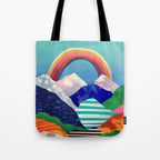Rainbow in April Tote Bag Gallery Image 1