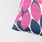 Bold Colorful Hot Pink Turquoise Navy Dahlia Flower Burst Petals Pillow Sham Gallery Image 4