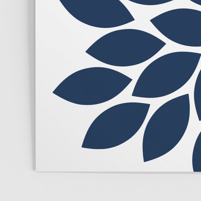 Bold Colorful Hot Pink Turquoise Navy Dahlia Flower Burst Petals Poster Gallery Image 3