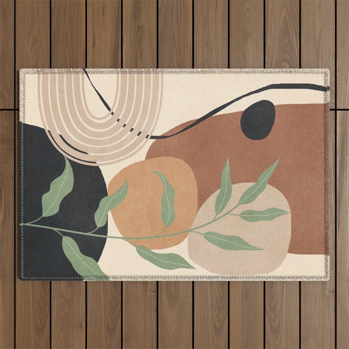 Branches in an abstract setting 02 Outdoor Rug Gallery Image 1