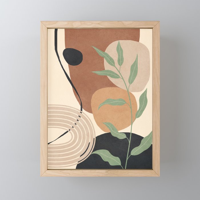 Branches in an abstract setting 02 Mini Art Print Gallery Image 1