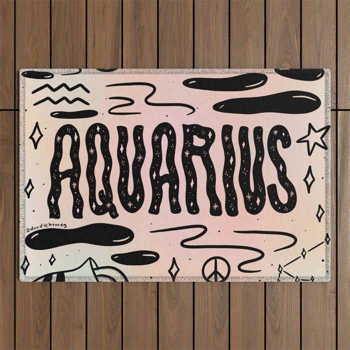 Celestial Aquarius Outdoor Rug Gallery Image 1