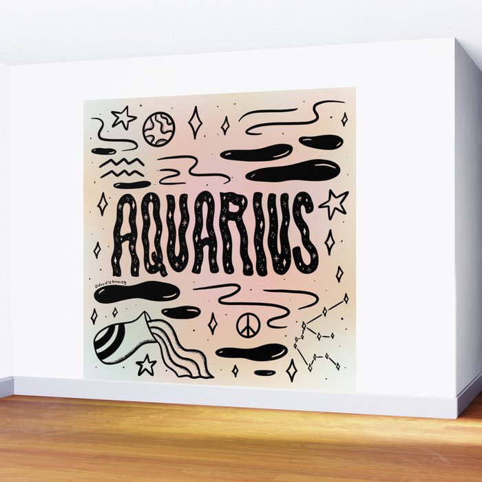 Celestial Aquarius Wall Mural Gallery Image 2