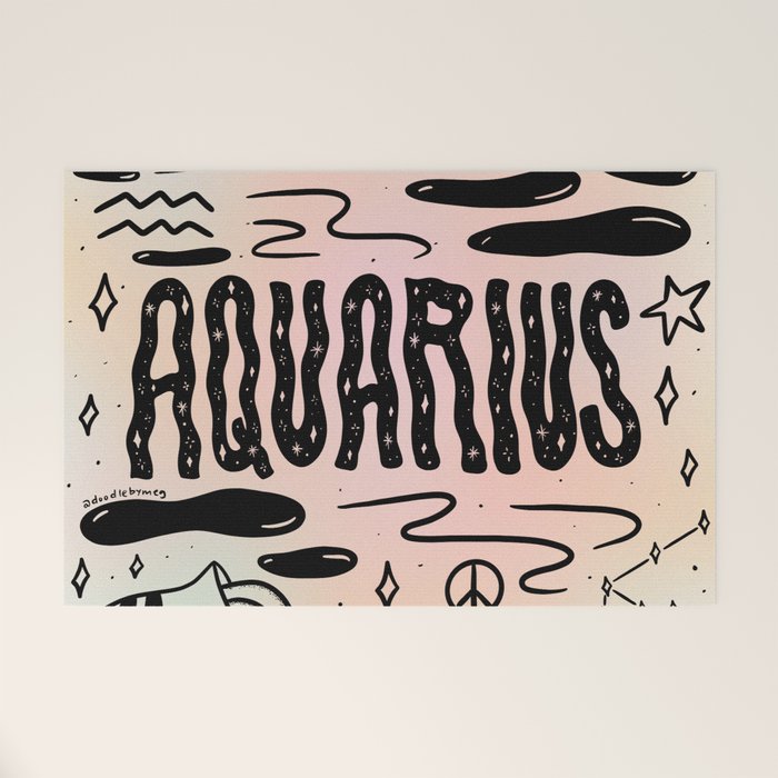 Celestial Aquarius Welcome Mat Gallery Image 1