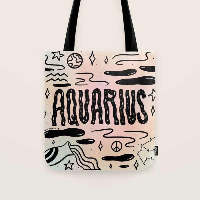 Celestial Aquarius Tote Bag Gallery Image 1