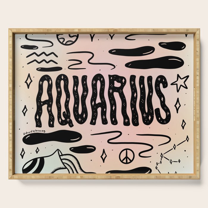Celestial Aquarius Serving Tray Gallery Image 1