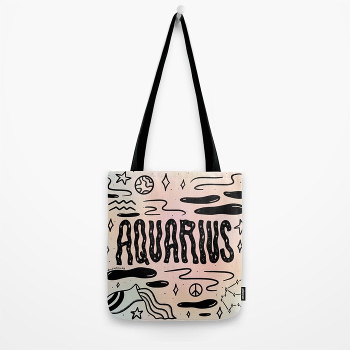 Celestial Aquarius Tote Bag Gallery Image 2