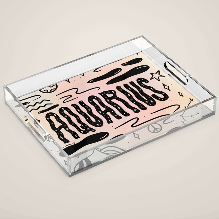 Celestial Aquarius Acrylic Tray Gallery Image 1