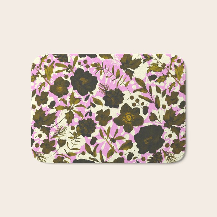 Illuminated garden silhouette Bath Mat Gallery Image 1