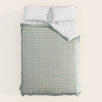 Blue geometric gingham grid art pattern Comforter Gallery Image 6