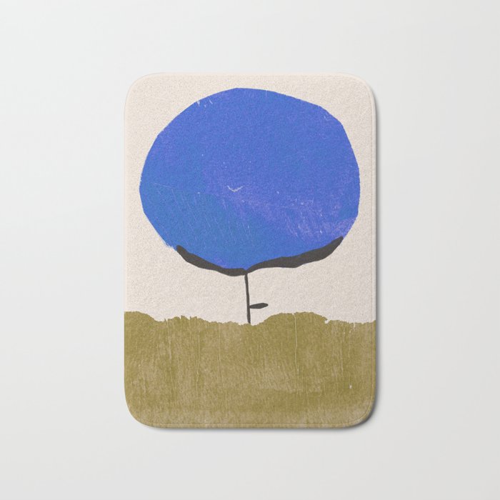 Blue Flower Bath Mat Gallery Image 1