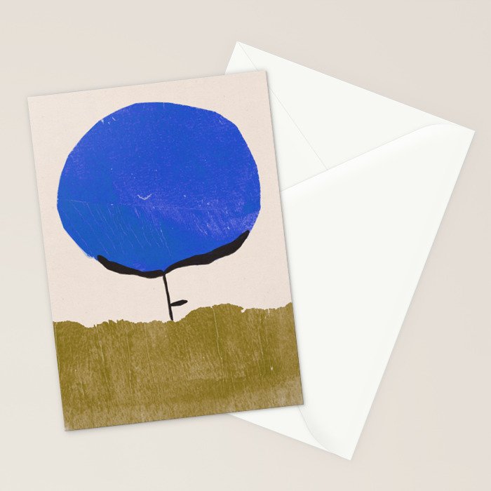 Blue Flower Stationery Card Gallery Image 2