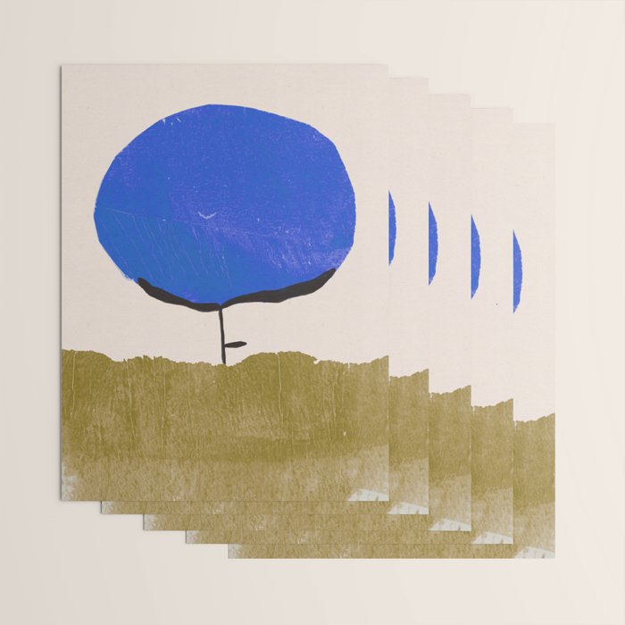 Blue Flower Wrapping Paper Gallery Image 3