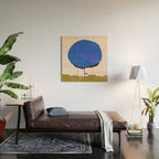 Blue Flower Wood Wall Art Gallery Image 2