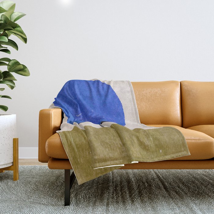 Blue Flower Throw Blanket Gallery Image 1