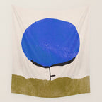 Blue Flower Wall Tapestry Gallery Image 4