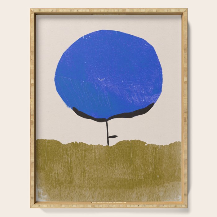 Blue Flower Serving Tray Gallery Image 1