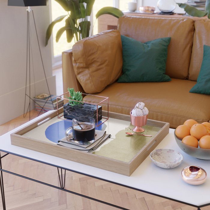 Blue Flower Serving Tray Gallery Image 2