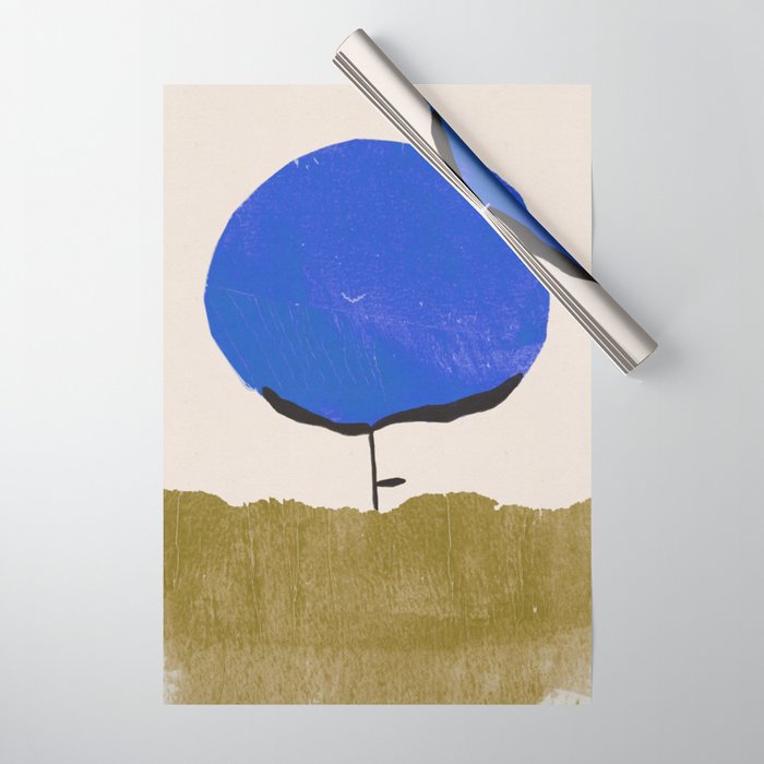 Blue Flower Wrapping Paper Gallery Image 1