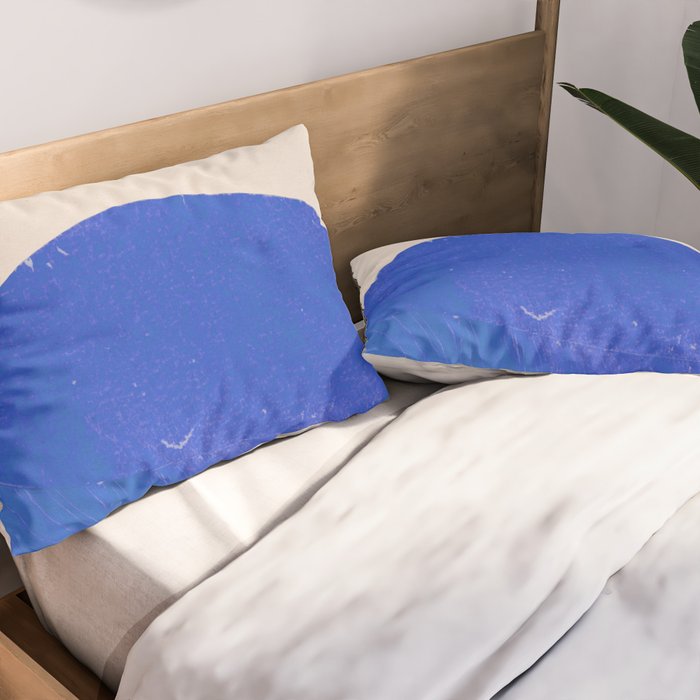 Blue Flower Pillow Sham Gallery Image 2