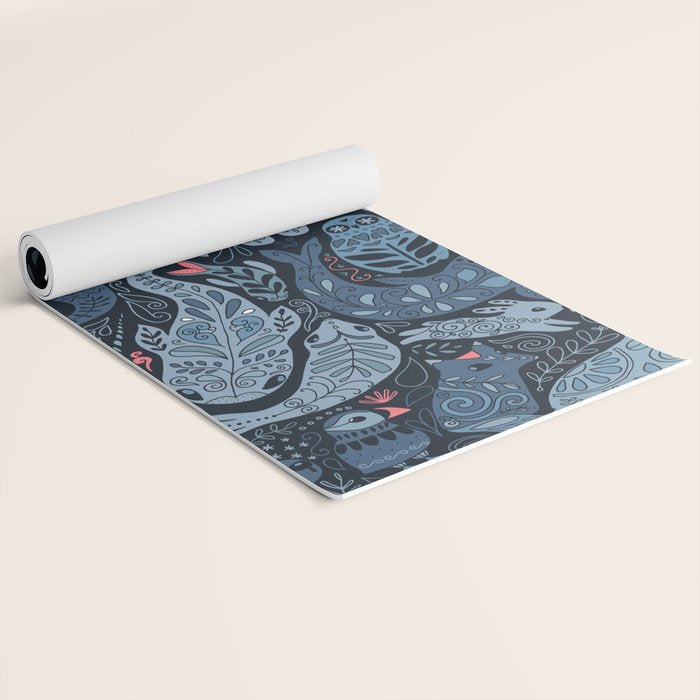 Arctic animals Polar bear, narwhal, seal, fox, puffin, whale  Yoga Mat Gallery Image 2