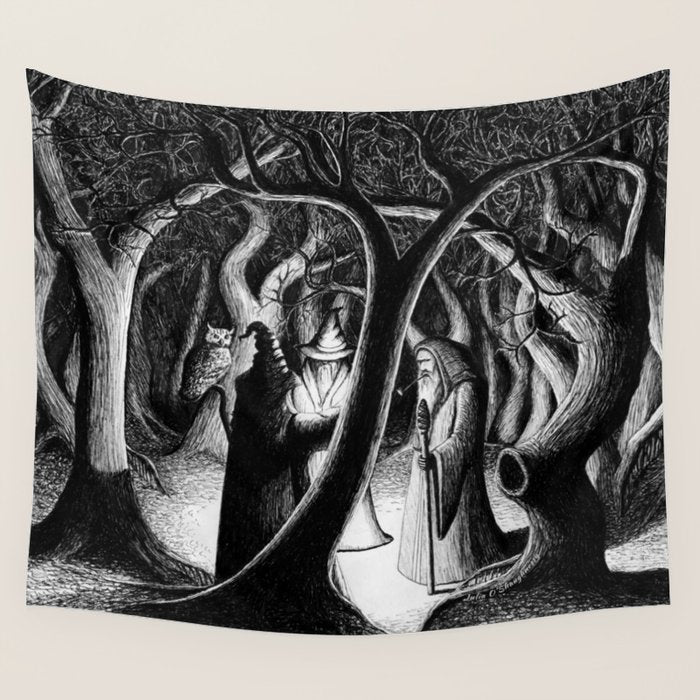 Wizards in the Woods Wall Tapestry Gallery Image 1