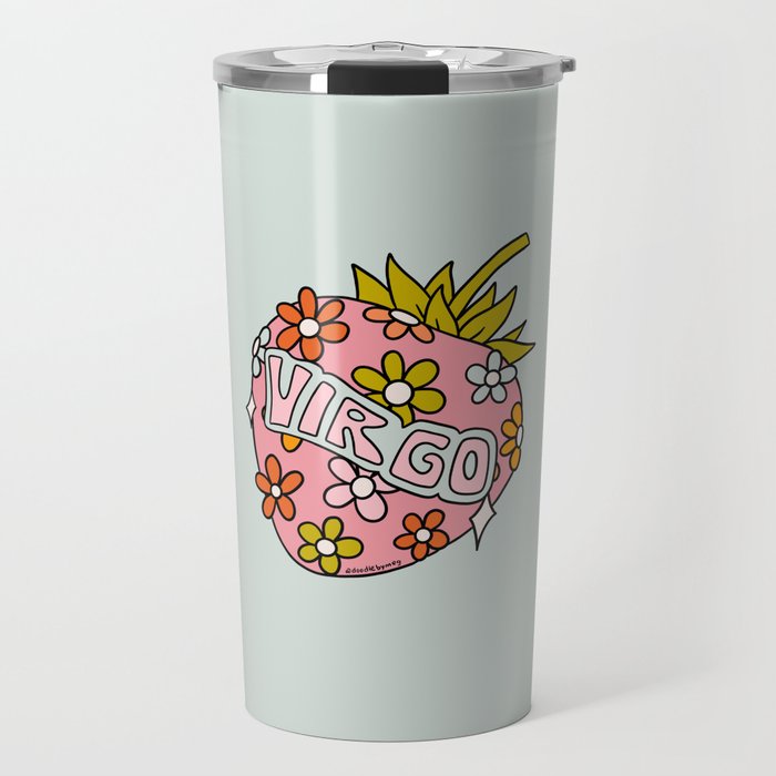 Virgo Strawberry Travel Mug Gallery Image 1