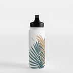 Gold and Green Palm Leaves Water Bottle Gallery Image 3