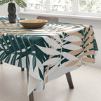 Gold and Green Palm Leaves Tablecloth Gallery Image 3