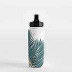 Gold and Green Palm Leaves Water Bottle Gallery Image 2
